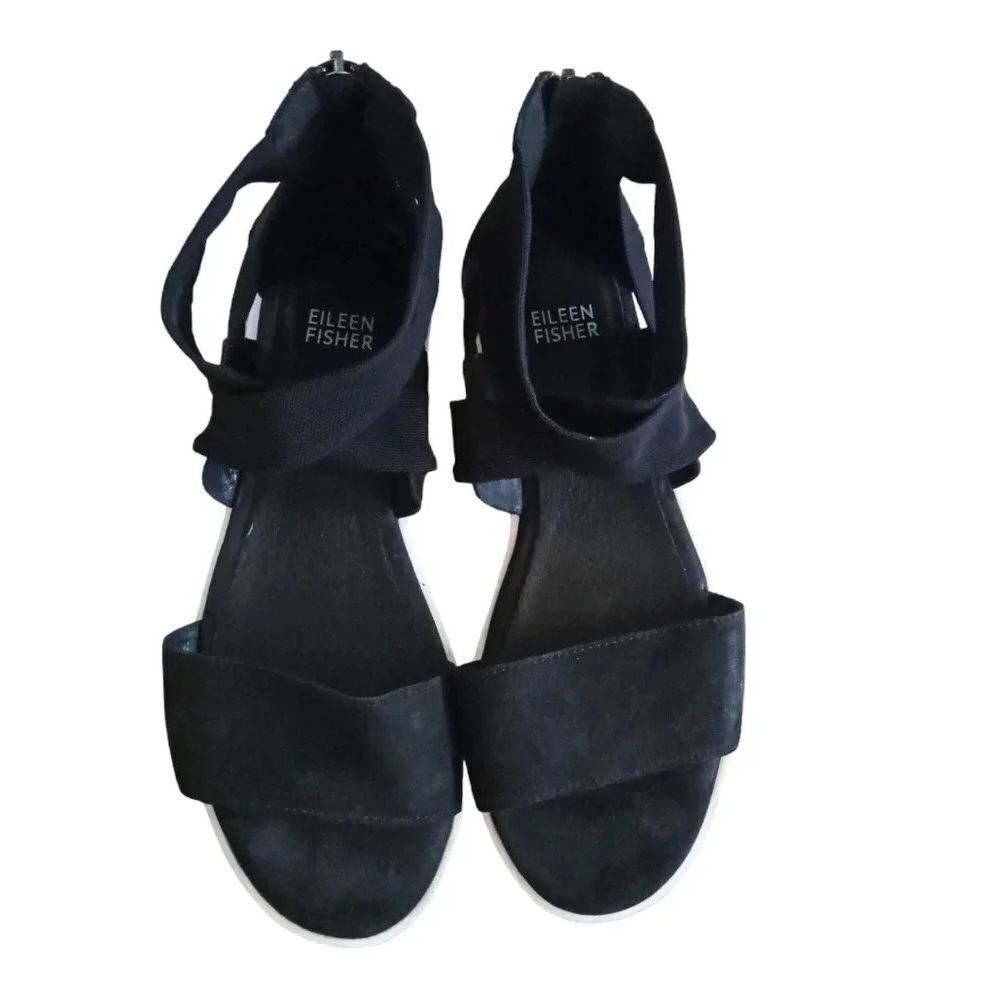 Eileen Fisher Kash Tumbled Nubuck Leather Sneaker Sandal Size 7 - Picture 3 of 10